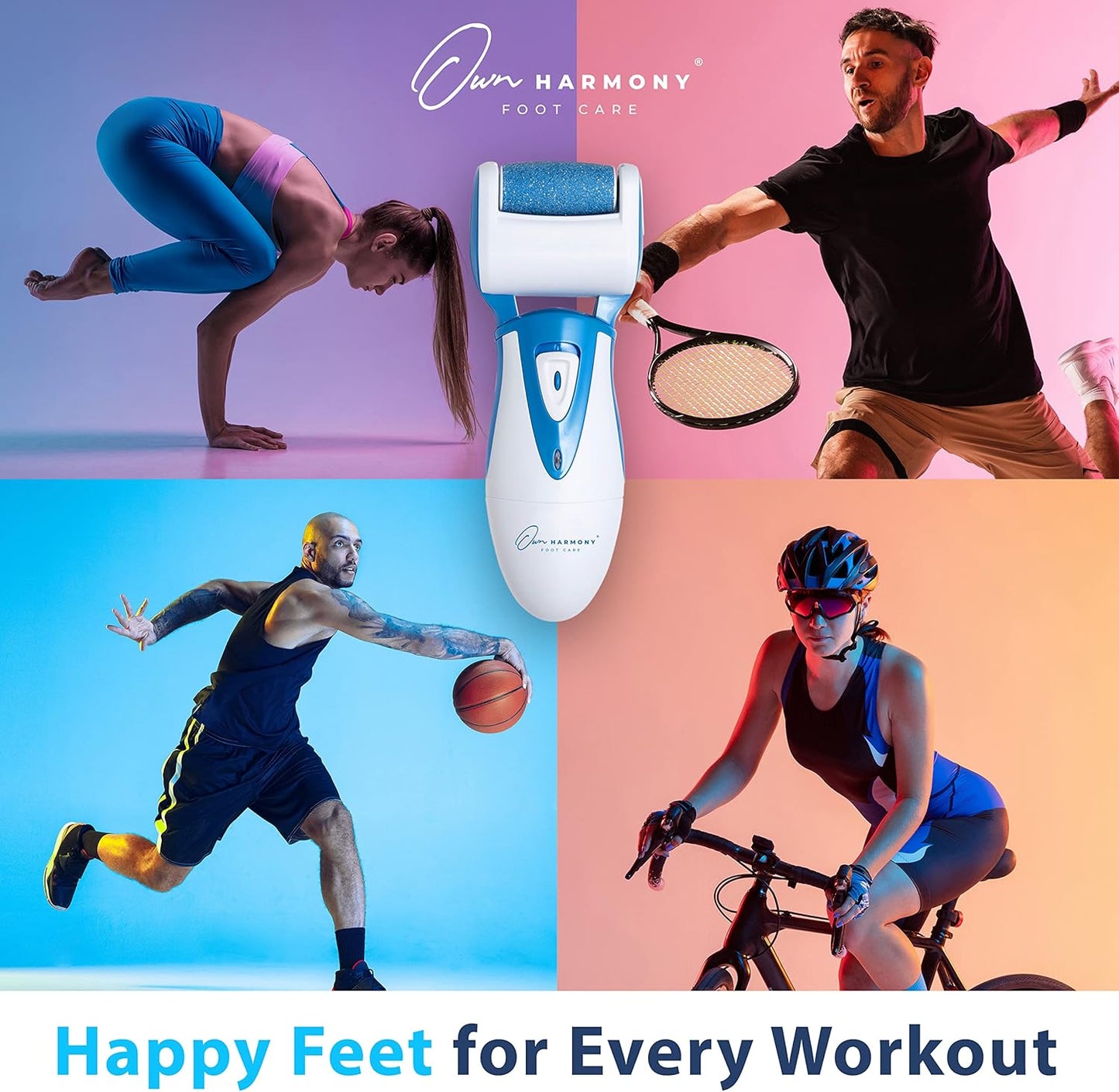 Electric Hard Skin Remover by : Usa'S Best Rated Callus Remover - Rechargeable Pedicure Tools W/ 3 Coarse Diamond Rollers - for Velvet-Smooth Foot Care - Professional (Universal USB Cord)