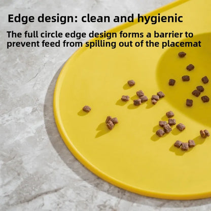 Cat Feeding Mat with Non-Slip Waterproof Design, Pet Food Mat, Compatible with Cat/Dog Bowls, Multipet Households, Dog Owners