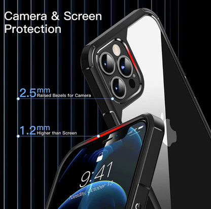CASEKOO LC Series Iphone 12 Pro Max Case Shockproof with Kickstand Slim Black