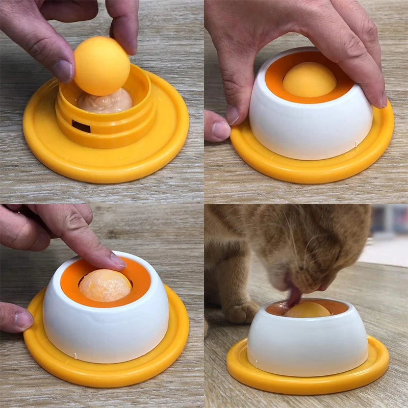 Pet Lick Mat Yogurt Licking Plate Anti-Spill Slow Food Plate Feeder for Dogs Cats Promotes Dental Health Bite Resistant Toy