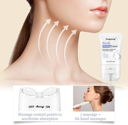® Neck Firming Cream,Neck Collagen Cream with Massage Roller – Tightens, Lifts & Smooths Wrinkles for Loose Skin – Anti-Aging Neck Cream for Women
