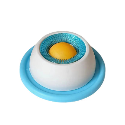 Pet Lick Mat Yogurt Licking Plate Anti-Spill Slow Food Plate Feeder for Dogs Cats Promotes Dental Health Bite Resistant Toy