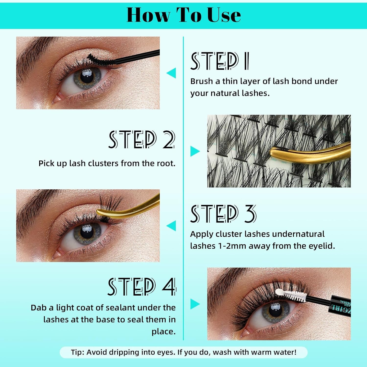 Lash Clusters DIY Eyelash Extension 280Pcs Left & Right Individual Lashes 30D 40D D Curl Clusters Eyelashes Extension for Self Application,Thin Band Cat Eye Lashes(30D 40D,9-18Mm Mix)