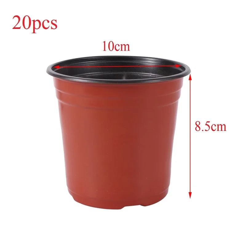 Flower Pot Plastic Grow Box Fall Resistant Tray for Home Garden Plants Nursery Cup Transplant Flower Plant Pots E2