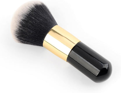 Foundation Brush Flat Makeup Brush with Nylon Wool Bristles, Black Colour for Bronzer and Blush Application, for Liquid and Cream Makeup Use