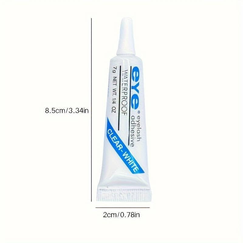 Pack of 2 Eyelash Glue - Strip Lash Adhesive, Strong Waterproof Clear Lash Glue for False Eyelashes and Strip Lashes, 7G Each - Ideal for Professional Salon and Home Use