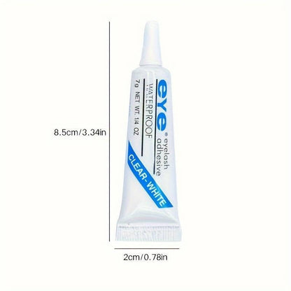 Pack of 2 Eyelash Glue - Strip Lash Adhesive, Strong Waterproof Clear Lash Glue for False Eyelashes and Strip Lashes, 7G Each - Ideal for Professional Salon and Home Use