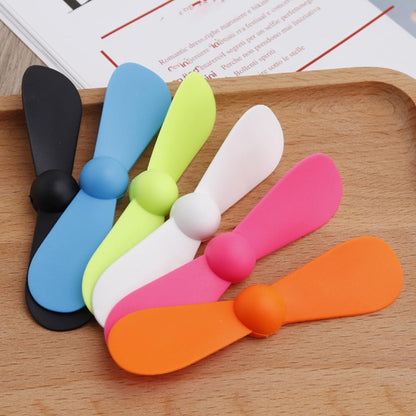 Portable USB-C Fan, Silicone, Small, Black, Energy-Efficient Operation