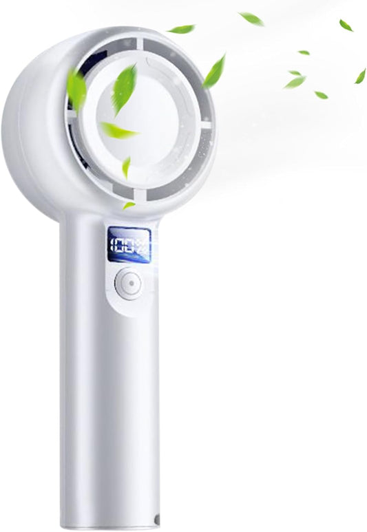 Portable Handheld Fan - Personal Cooling Hand Held Fans,Cool Gadgets Battery Operated with 5 Speeds, Quiet Digital Display Air Cooler for Camping Travel Accessories