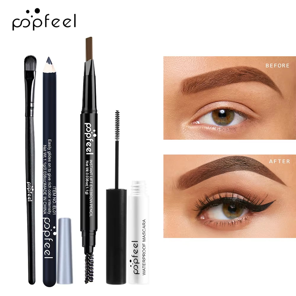 Eye Makeup Set, Eyeshadow Palette, Eyeliner, Mascara, Eyebrow Pencil, Makeup Tool Set Box, Gifts for Women