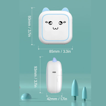 Mini Pocket Printer, Inkless Multipurpose Printing, Compact, Clear Photos, Mini Thermal Printer for Notes (Blue)