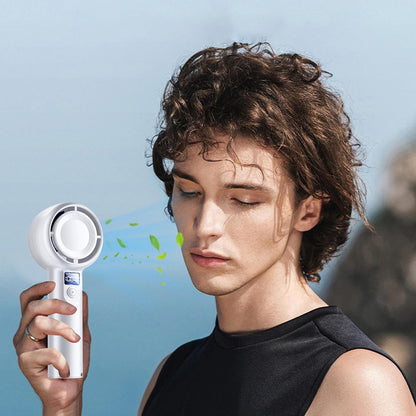 Portable Handheld Fan - Personal Cooling Hand Held Fans,Cool Gadgets Battery Operated with 5 Speeds, Quiet Digital Display Air Cooler for Camping Travel Accessories