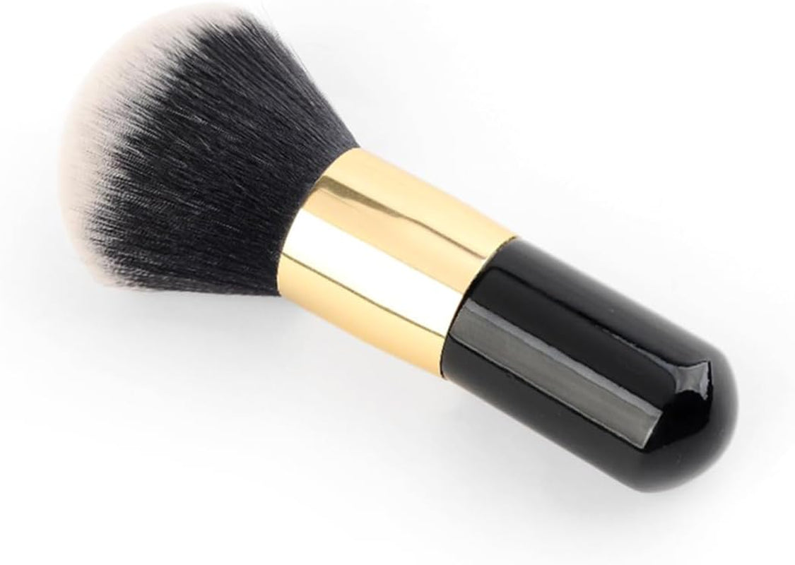 Foundation Brush Flat Makeup Brush with Nylon Wool Bristles, Black Colour for Bronzer and Blush Application, for Liquid and Cream Makeup Use