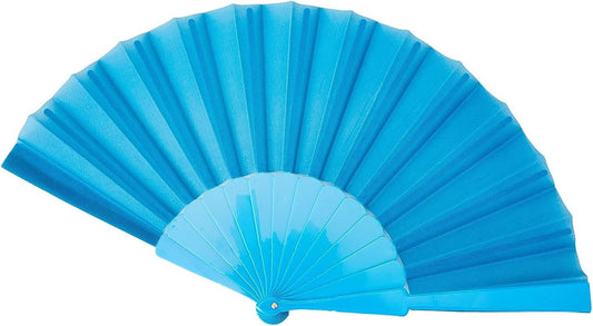 Folding Handheld Pretty Hand Fan Wedding Party Accessory Pocket Sized Fan for Wedding Gift, Party Favors, DIY Decoration, Summer Holidays, Home Décor, Light Blue