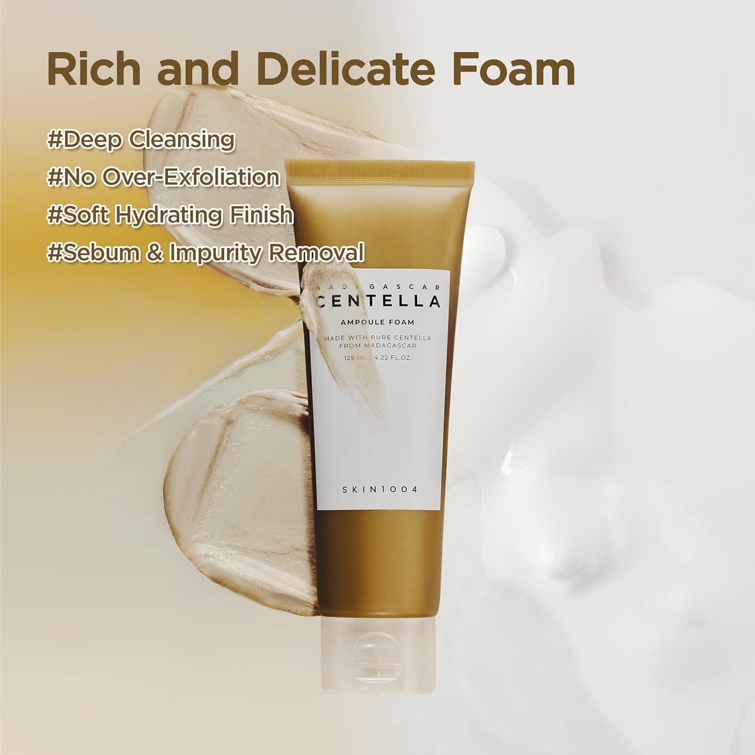 Madagascar Centella Ampoule Foam 125Ml Foam Cleanser, K-Beauty