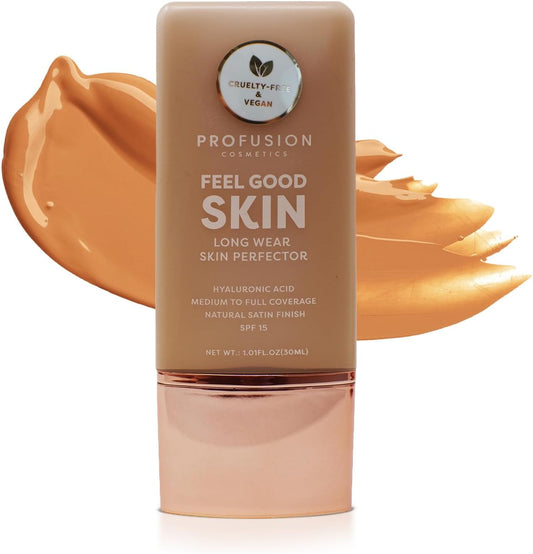 Lightweight Liquid Foundation for a Flawless and Elegant Radiance, Breathable Makeup for Improves Uneven Skin Tone, Cruelty-Free - Tan 5