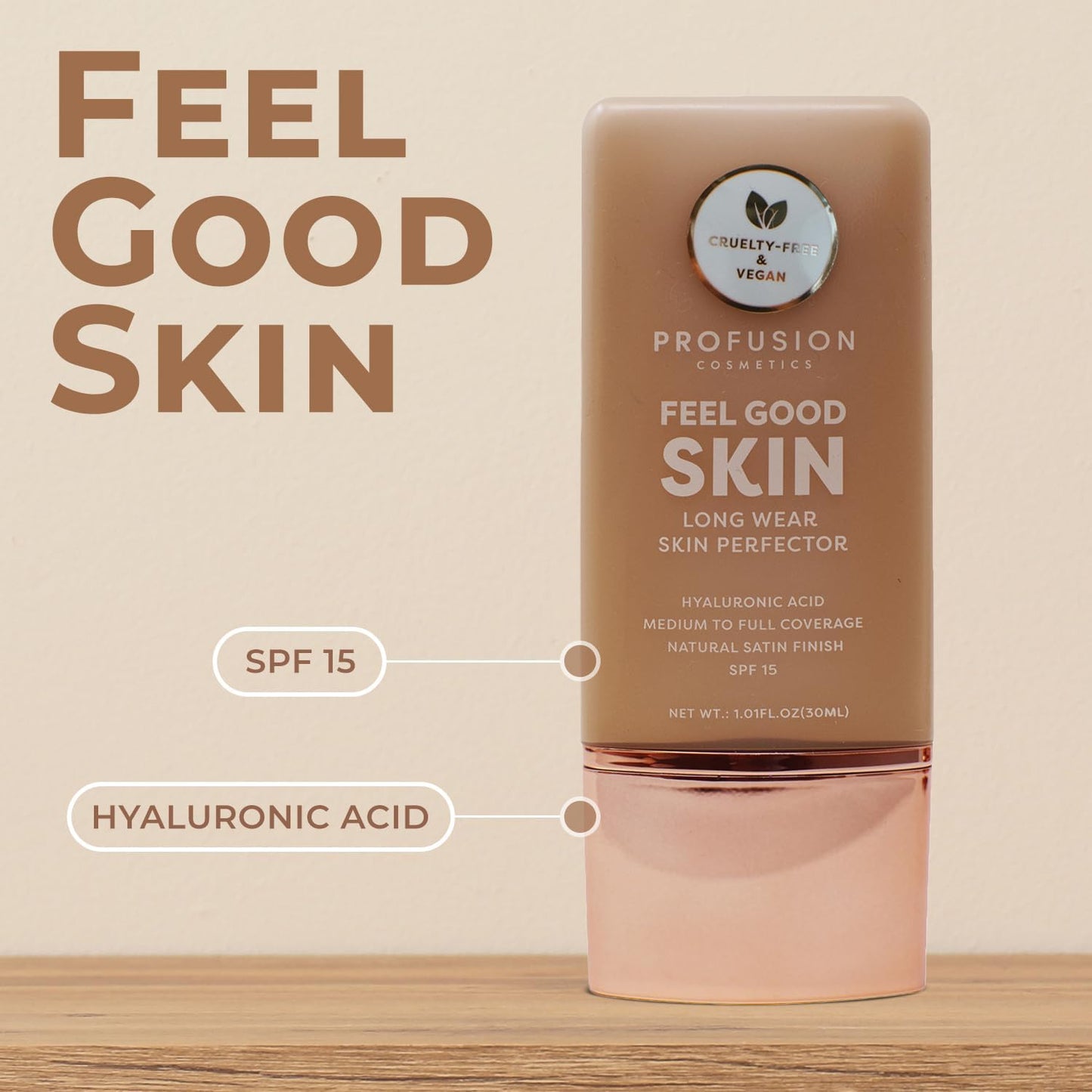 Lightweight Liquid Foundation for a Flawless and Elegant Radiance, Breathable Makeup for Improves Uneven Skin Tone, Cruelty-Free - Tan 5