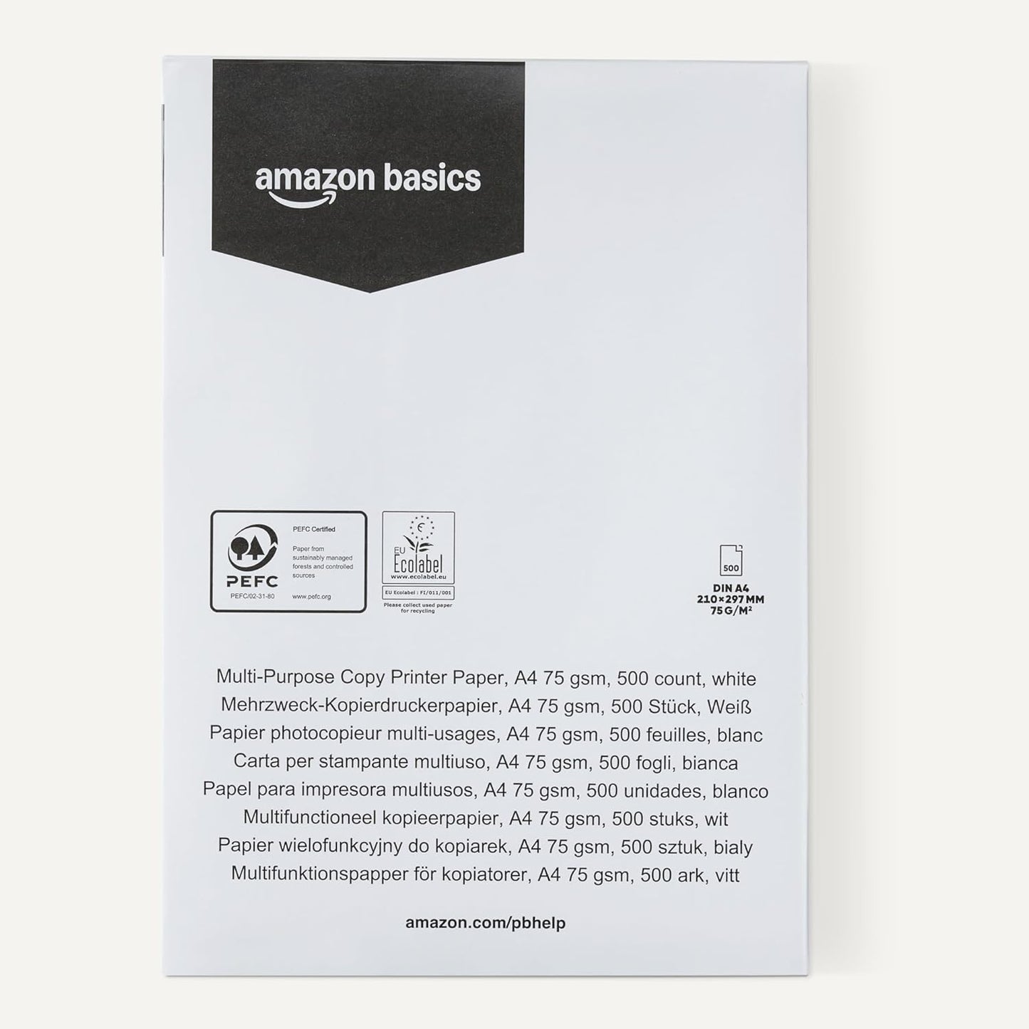 Multi-Purpose Copy Printer Paper, A4 75 GSM, 2,500 Count (Pack of 5), White