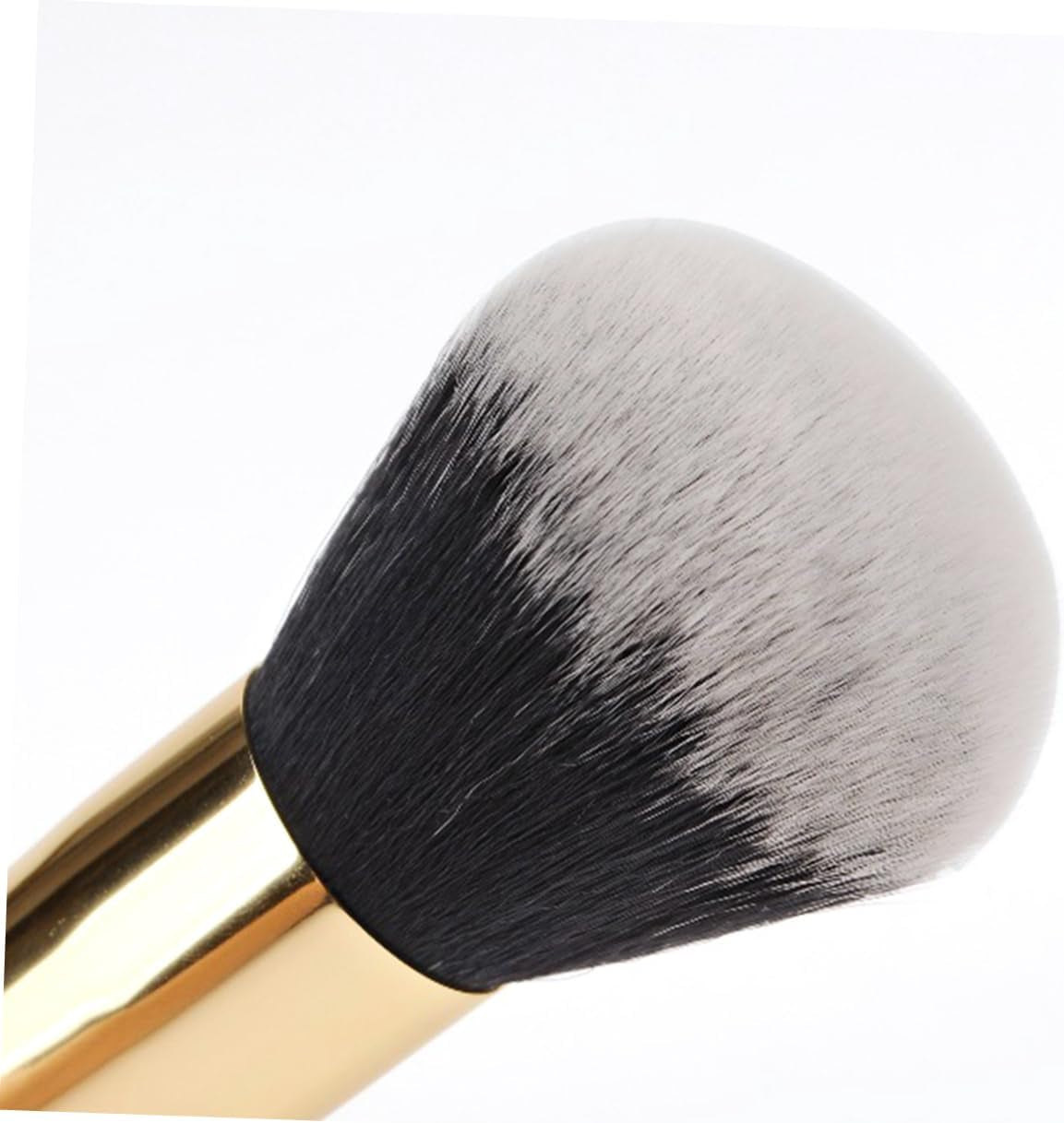 Foundation Brush Flat Makeup Brush with Nylon Wool Bristles, Black Colour for Bronzer and Blush Application, for Liquid and Cream Makeup Use