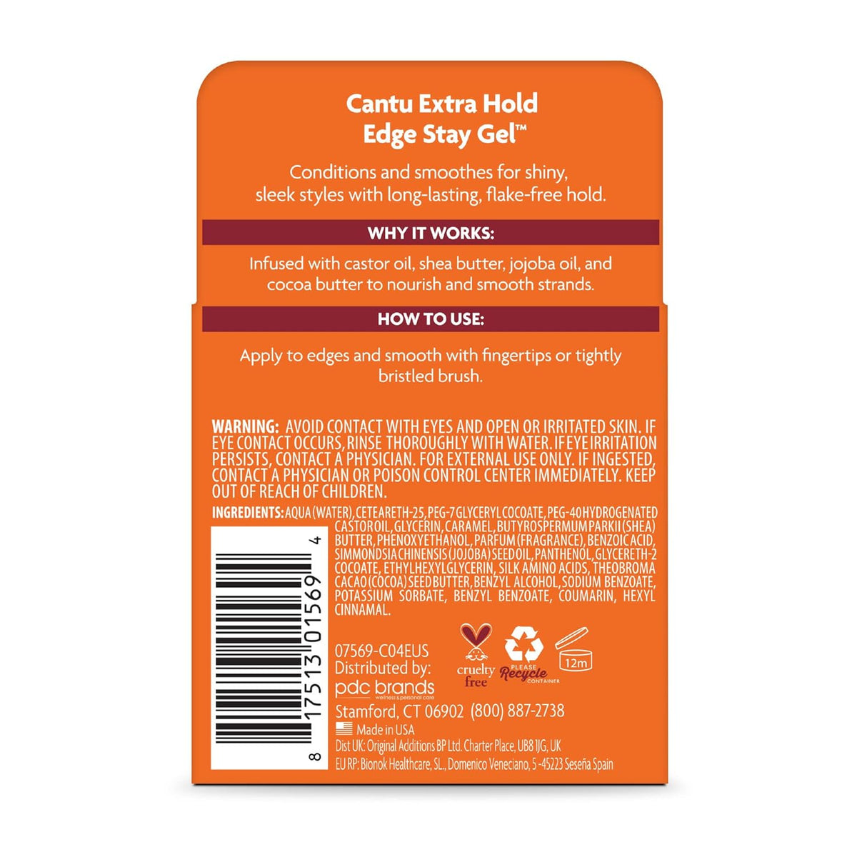 Cantu Shea Butter Extra Hold Edge Stay Gel 64g-1