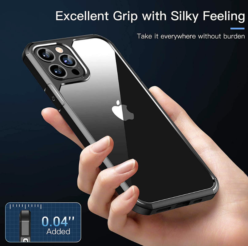 CASEKOO LC Series Iphone 12 Pro Max Case Shockproof with Kickstand Slim Black