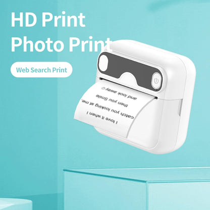 Thermal Mini Printer, Portable Inkless BT 4.0 Wireless Pocket Handheld Photo Printer, with USB Cable, for Office Home Students Children