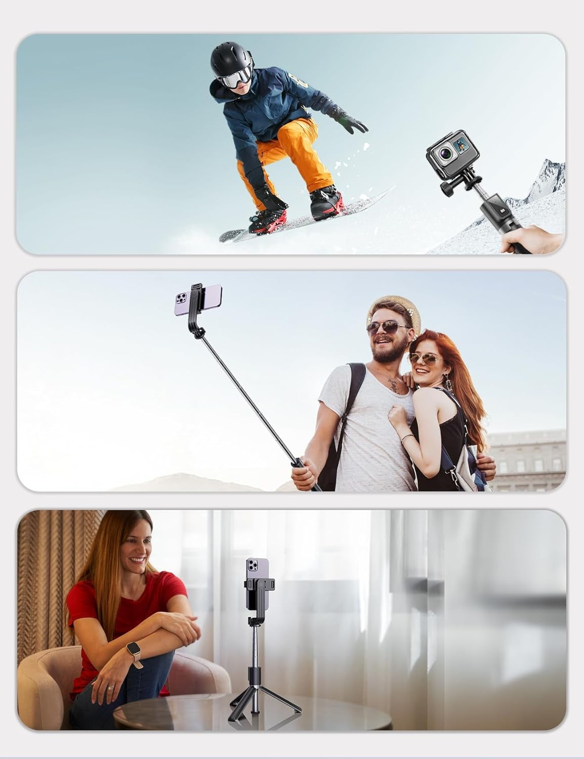 Selfie Stick Tripod W/ Remote | 360° Rotating Extendable Stand for Phone