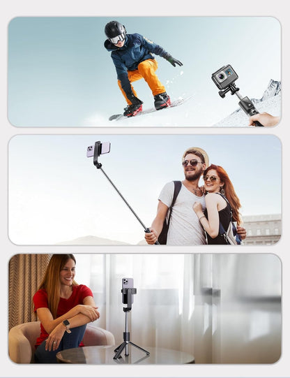 Selfie Stick Tripod W/ Remote | 360° Rotating Extendable Stand for Phone