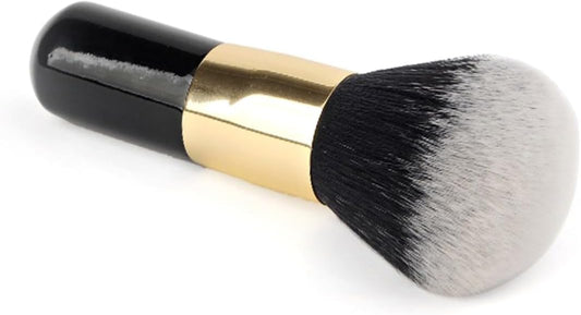 Foundation Brush Flat Makeup Brush with Nylon Wool Bristles, Black Colour for Bronzer and Blush Application, for Liquid and Cream Makeup Use
