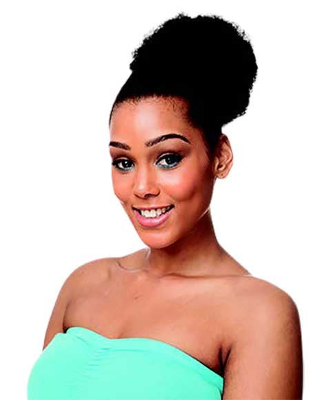 Cherish  Syn Drawstring Afro Puff Ponytail-0