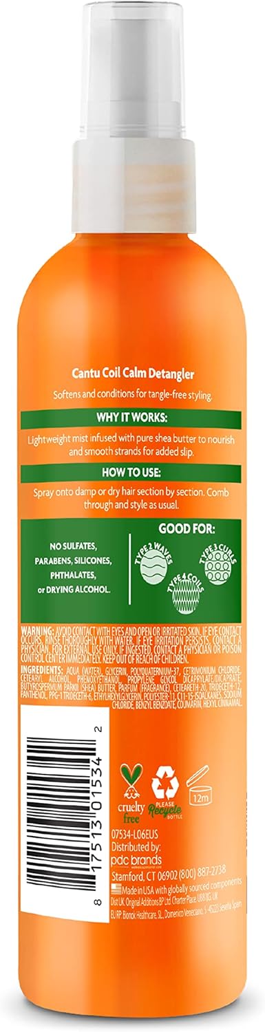Cantu Shea Butter Coil Calm Detangler Spray 237ml-1
