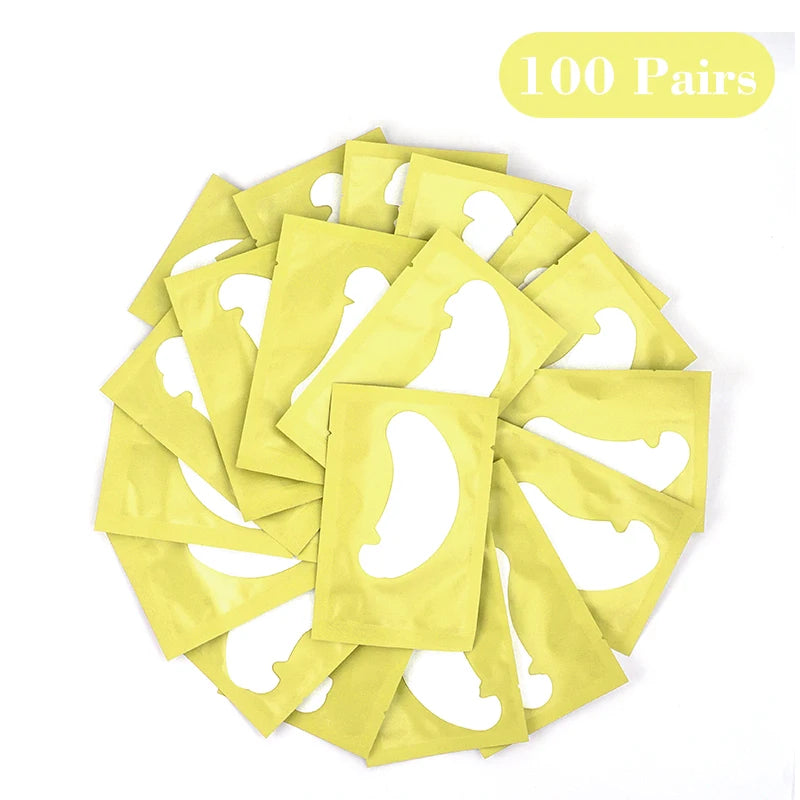 50Pairs Eye Pads for Eyelash Extension Hydrogel Patches for Eyelashes U Shaped Gel Pads Lashes Extension Supplies Patches Makeup
