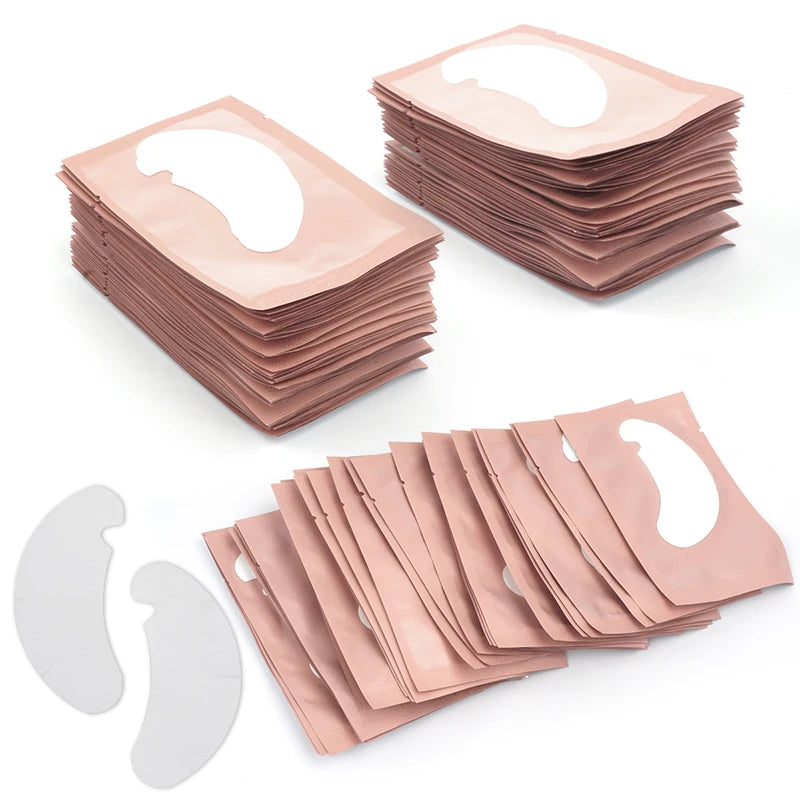 50Pairs Eye Pads for Eyelash Extension Hydrogel Patches for Eyelashes U Shaped Gel Pads Lashes Extension Supplies Patches Makeup