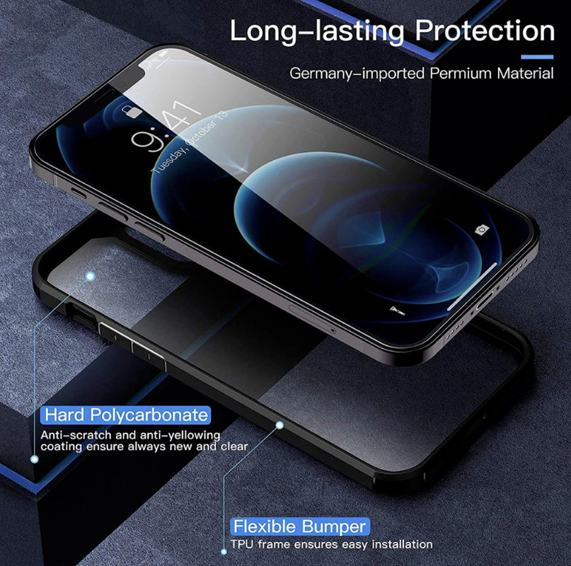 CASEKOO LC Series Iphone 12 Pro Max Case Shockproof with Kickstand Slim Black