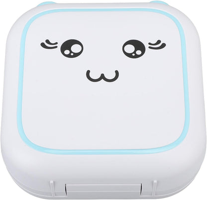 Mini Pocket Printer, Inkless Multipurpose Printing, Compact, Clear Photos, Mini Thermal Printer for Notes (Blue)