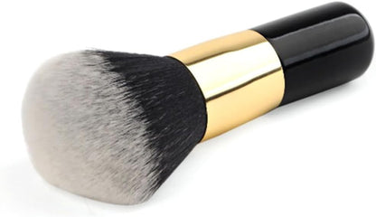 Foundation Brush Flat Makeup Brush with Nylon Wool Bristles, Black Colour for Bronzer and Blush Application, for Liquid and Cream Makeup Use