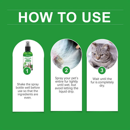 Yegbong Pet Insect Repellent Spray Daily Cleaning Dirts Promote Pet Skin Health anti Mite Flea Relief Discomfort Pet Care Spray