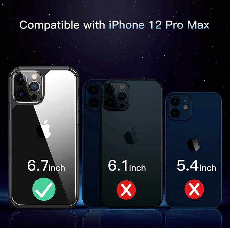 CASEKOO LC Series Iphone 12 Pro Max Case Shockproof with Kickstand Slim Black
