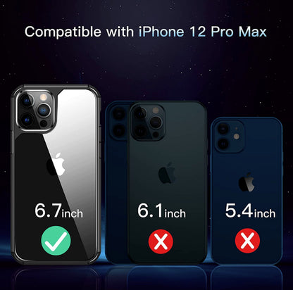 CASEKOO LC Series Iphone 12 Pro Max Case Shockproof with Kickstand Slim Black