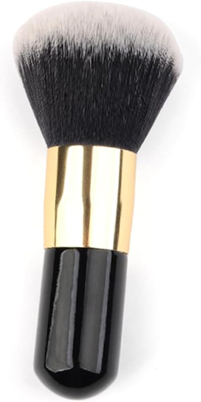 Foundation Brush Flat Makeup Brush with Nylon Wool Bristles, Black Colour for Bronzer and Blush Application, for Liquid and Cream Makeup Use