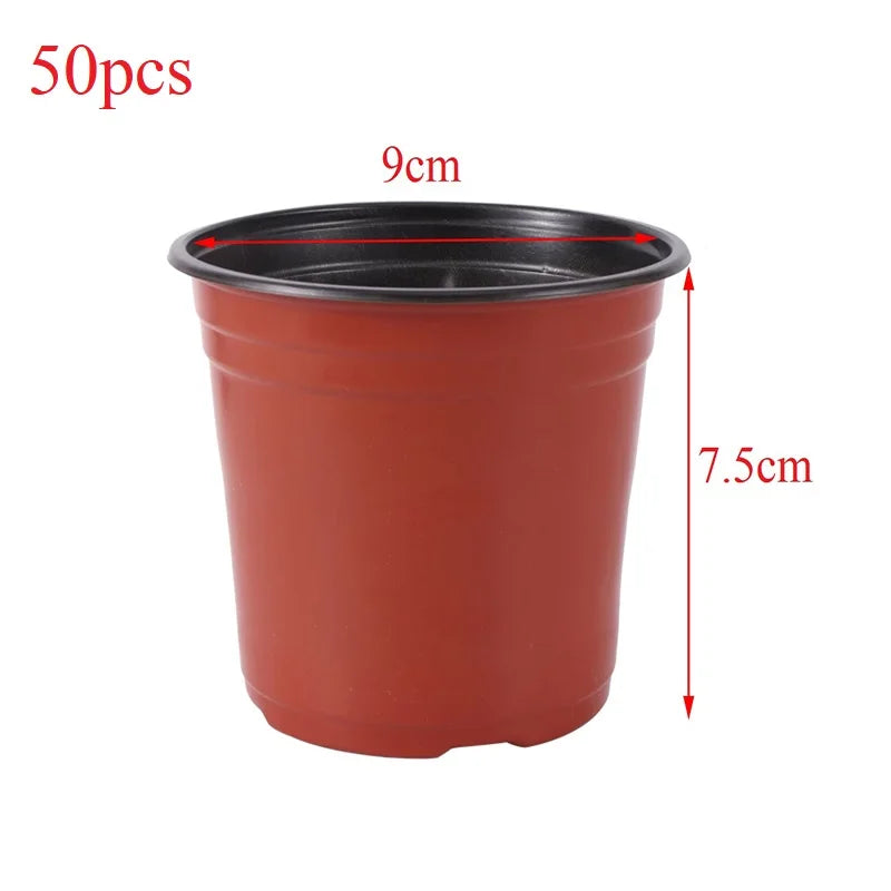 Flower Pot Plastic Grow Box Fall Resistant Tray for Home Garden Plants Nursery Cup Transplant Flower Plant Pots E2