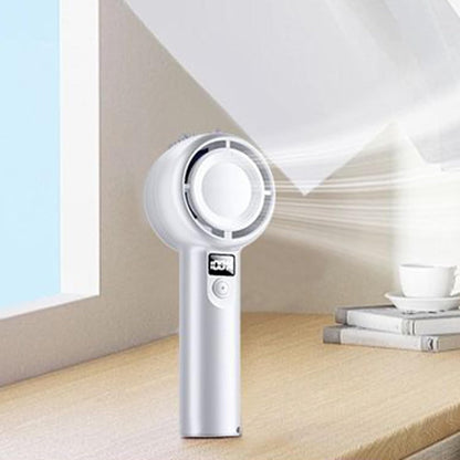 Portable Handheld Fan - Personal Cooling Hand Held Fans,Cool Gadgets Battery Operated with 5 Speeds, Quiet Digital Display Air Cooler for Camping Travel Accessories
