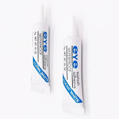 Pack of 2 Eyelash Glue - Strip Lash Adhesive, Strong Waterproof Clear Lash Glue for False Eyelashes and Strip Lashes, 7G Each - Ideal for Professional Salon and Home Use