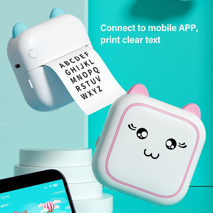 Mini Pocket Printer, Inkless Multipurpose Printing, Compact, Clear Photos, Mini Thermal Printer for Notes (Blue)
