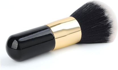 Foundation Brush Flat Makeup Brush with Nylon Wool Bristles, Black Colour for Bronzer and Blush Application, for Liquid and Cream Makeup Use