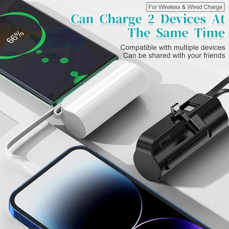 10000Mah Mini Portable Pocket Power Bank Type-C Two-Ways Fast Effective Charging Power Bank Compatible for Iphone Xiaom