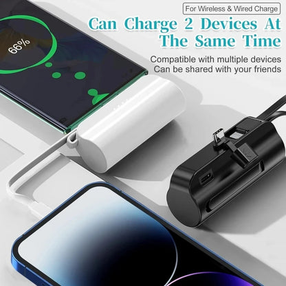 10000Mah Mini Portable Pocket Power Bank Type-C Two-Ways Fast Effective Charging Power Bank Compatible for Iphone Xiaom
