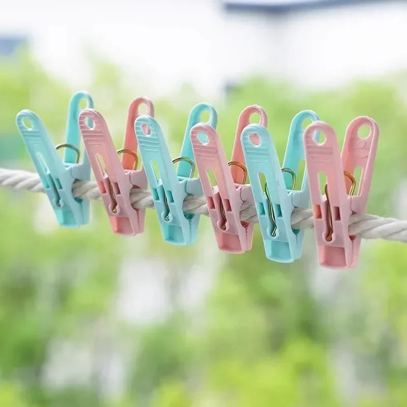 30Pcs Plastic Clothes Pegs Laundry Clothespin Clothes Pins Storage Organizer Quilt Towel Clips Spring with Basket Cabides Hanger