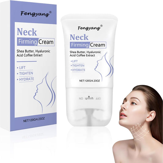 ® Neck Firming Cream,Neck Collagen Cream with Massage Roller – Tightens, Lifts & Smooths Wrinkles for Loose Skin – Anti-Aging Neck Cream for Women
