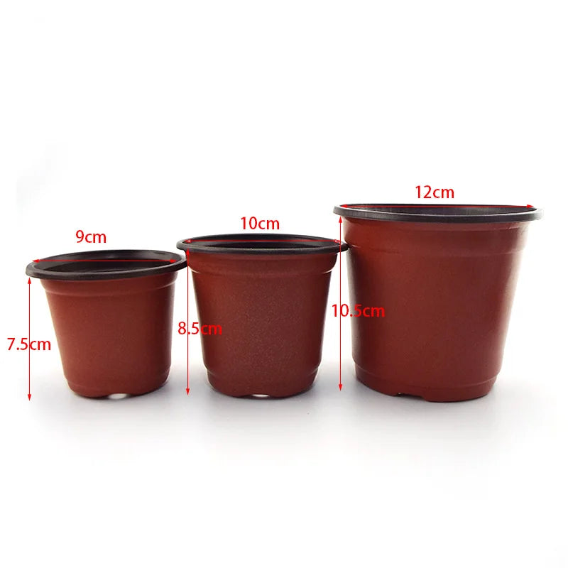 Flower Pot Plastic Grow Box Fall Resistant Tray for Home Garden Plants Nursery Cup Transplant Flower Plant Pots E2